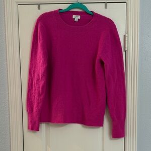 J. Crew Vibrant Fuchsia Crew Neck Sweater